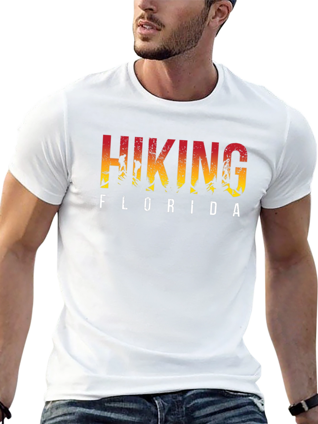 Hiking Florida Black T-Shirt Graphic Tee