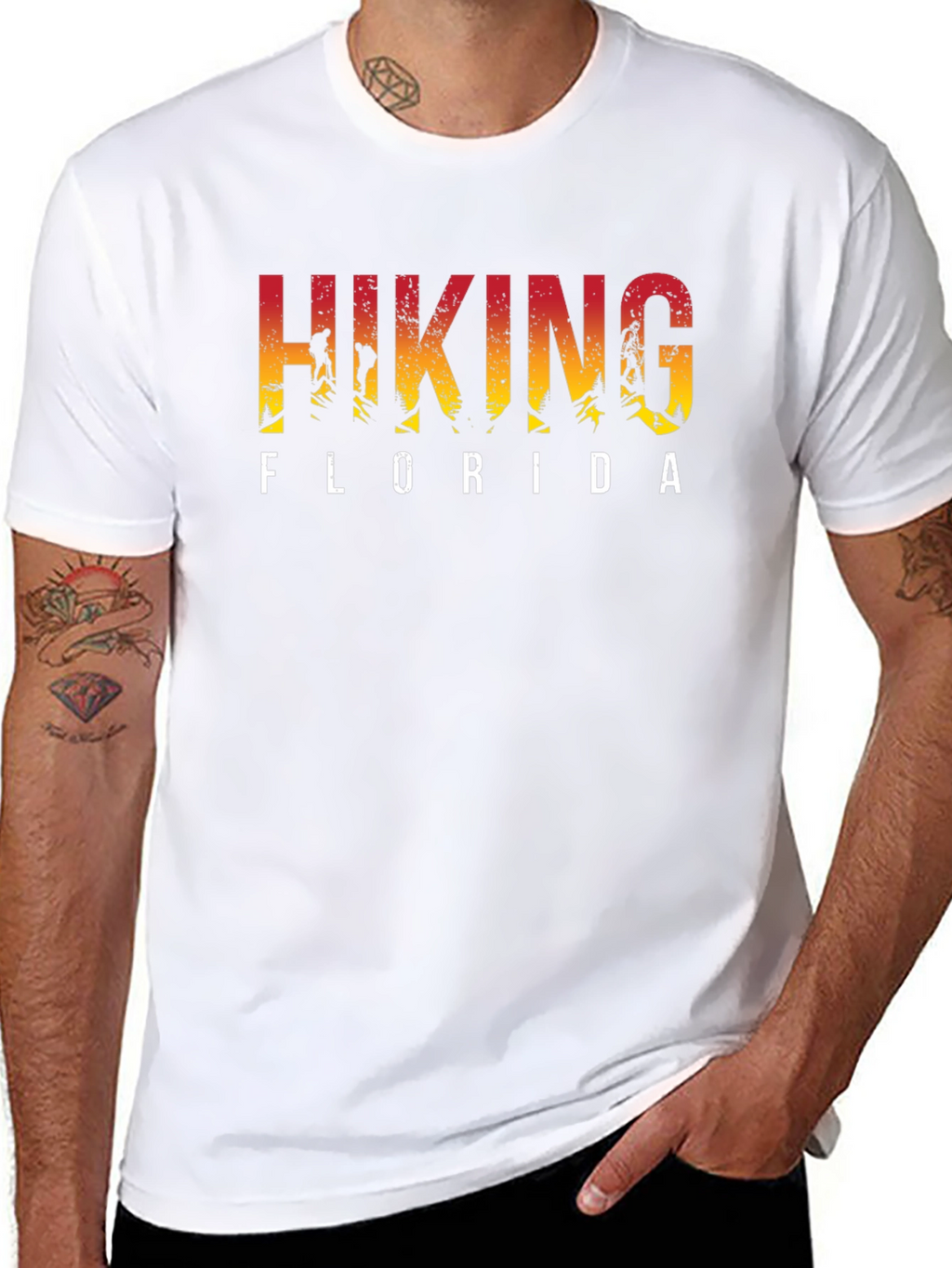 Hiking Florida Black T-Shirt Graphic Tee