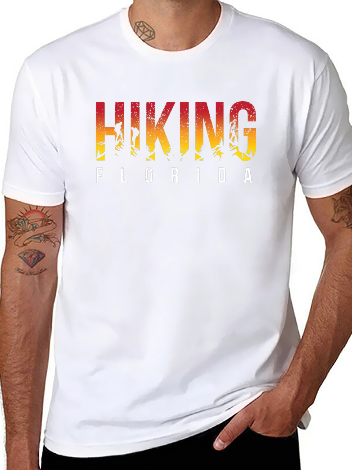 Hiking Florida Black T-Shirt Graphic Tee
