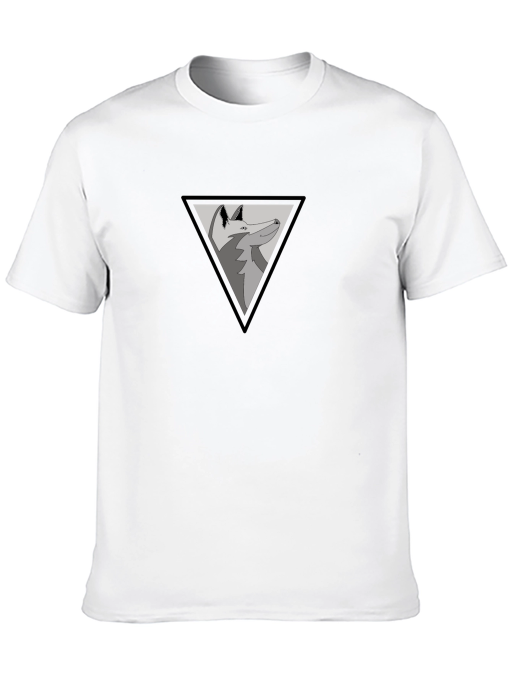 Mens Black T-Shirt - Wolf Design