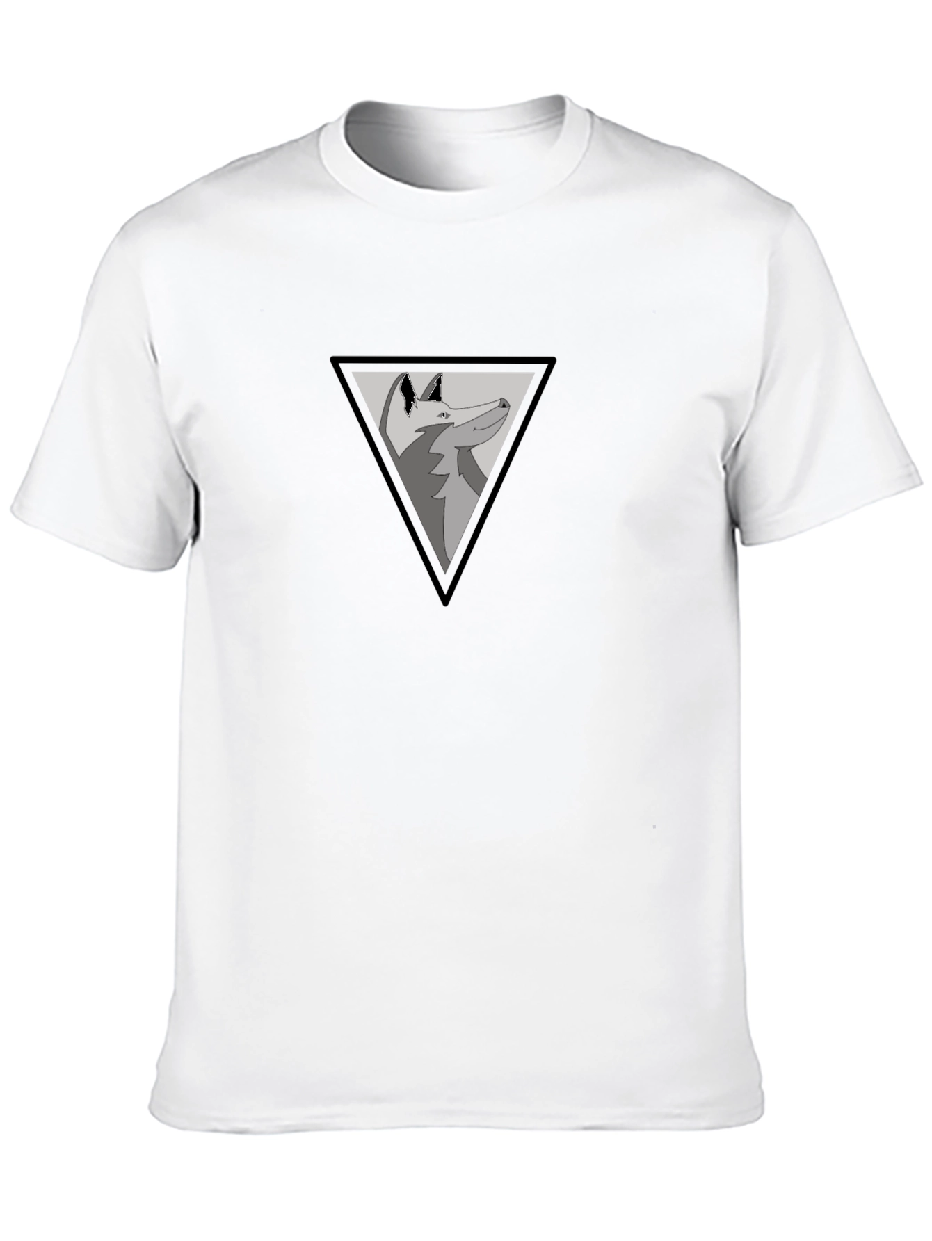Mens Black T-Shirt - Wolf Design