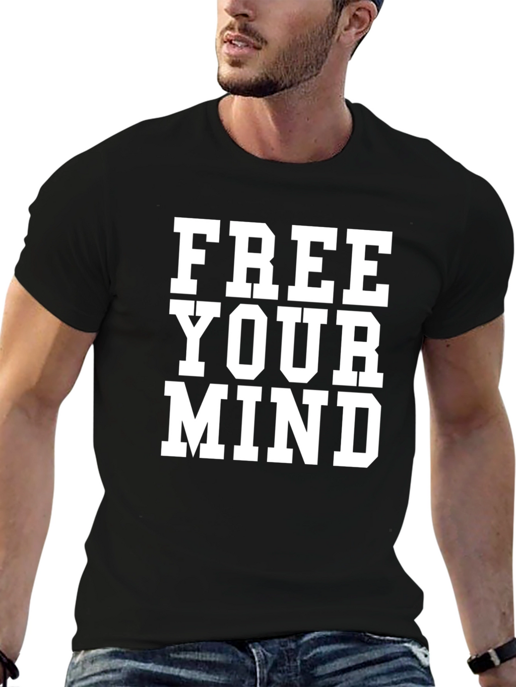 Free Your Mind Graphic T-Shirt - Black