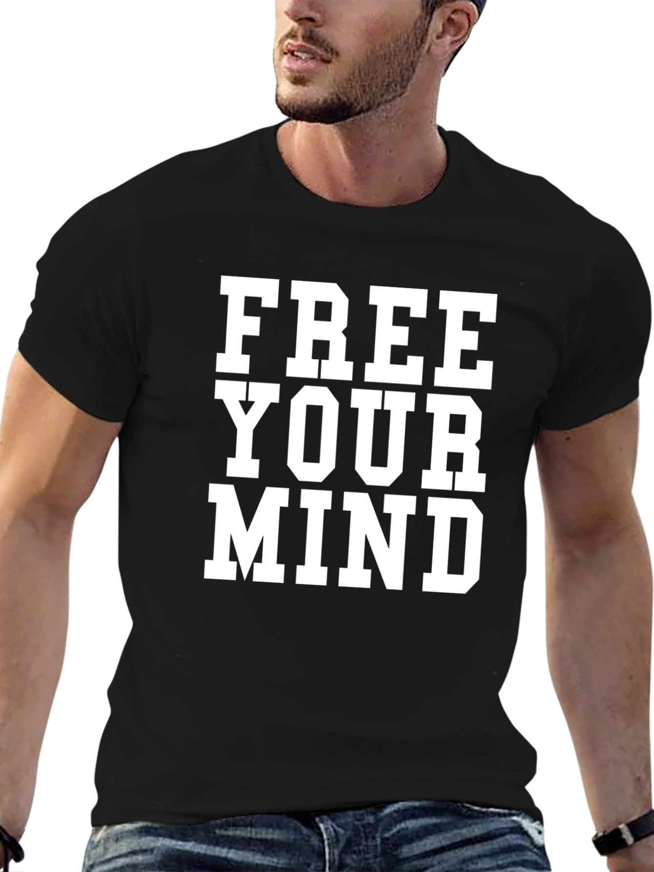 Free Your Mind Graphic T-Shirt - Black