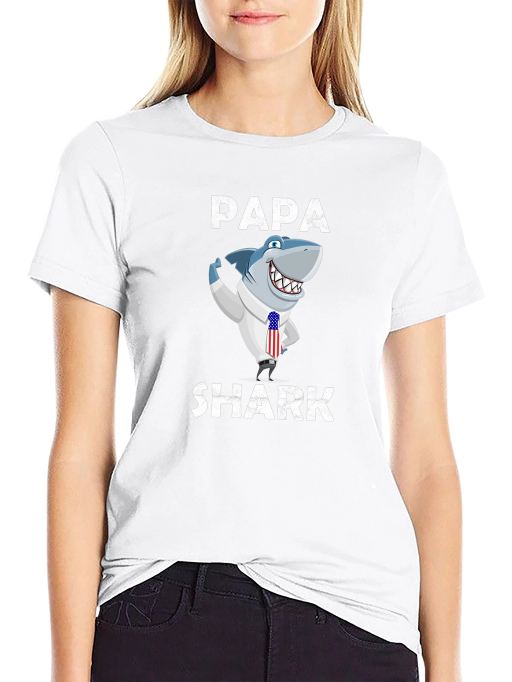 Papa Shark Graphic Tee - Novelty Shirt