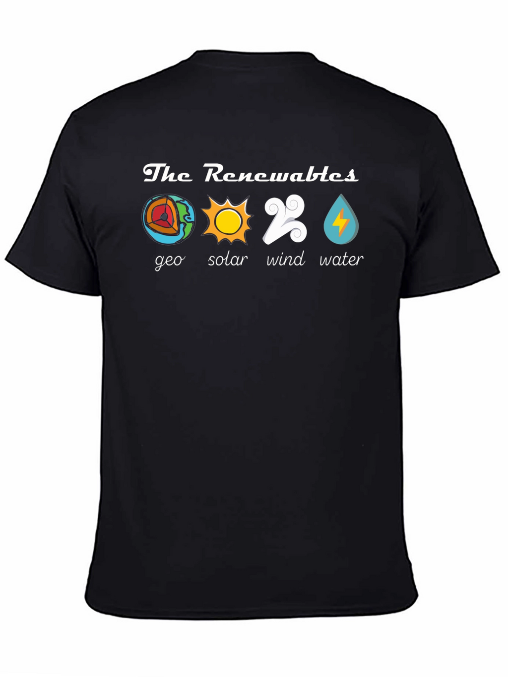 Renewable Energy T-Shirt - Geo Solar Wind Water