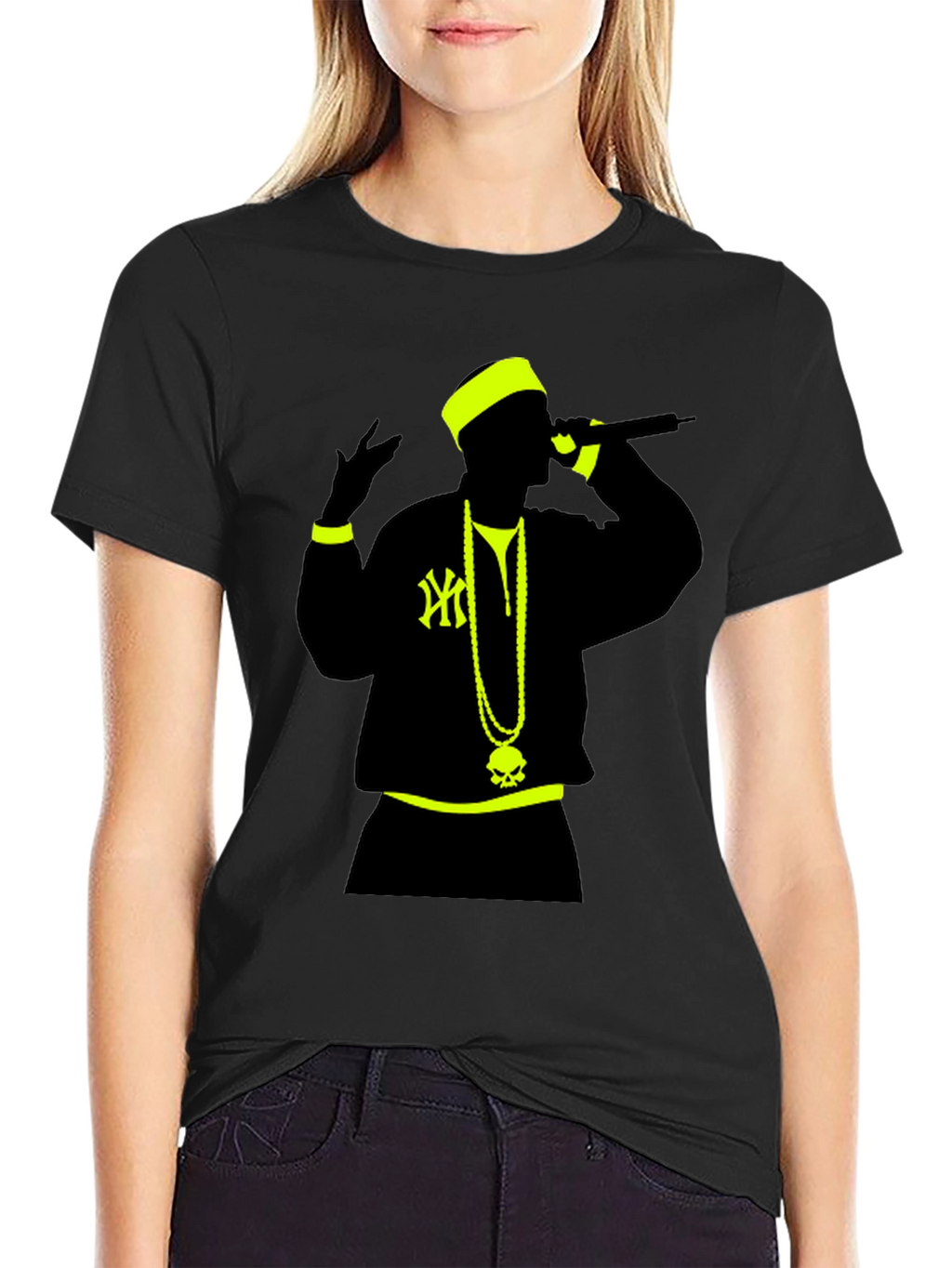 Hip Hop Icon Graphic Tee - Black