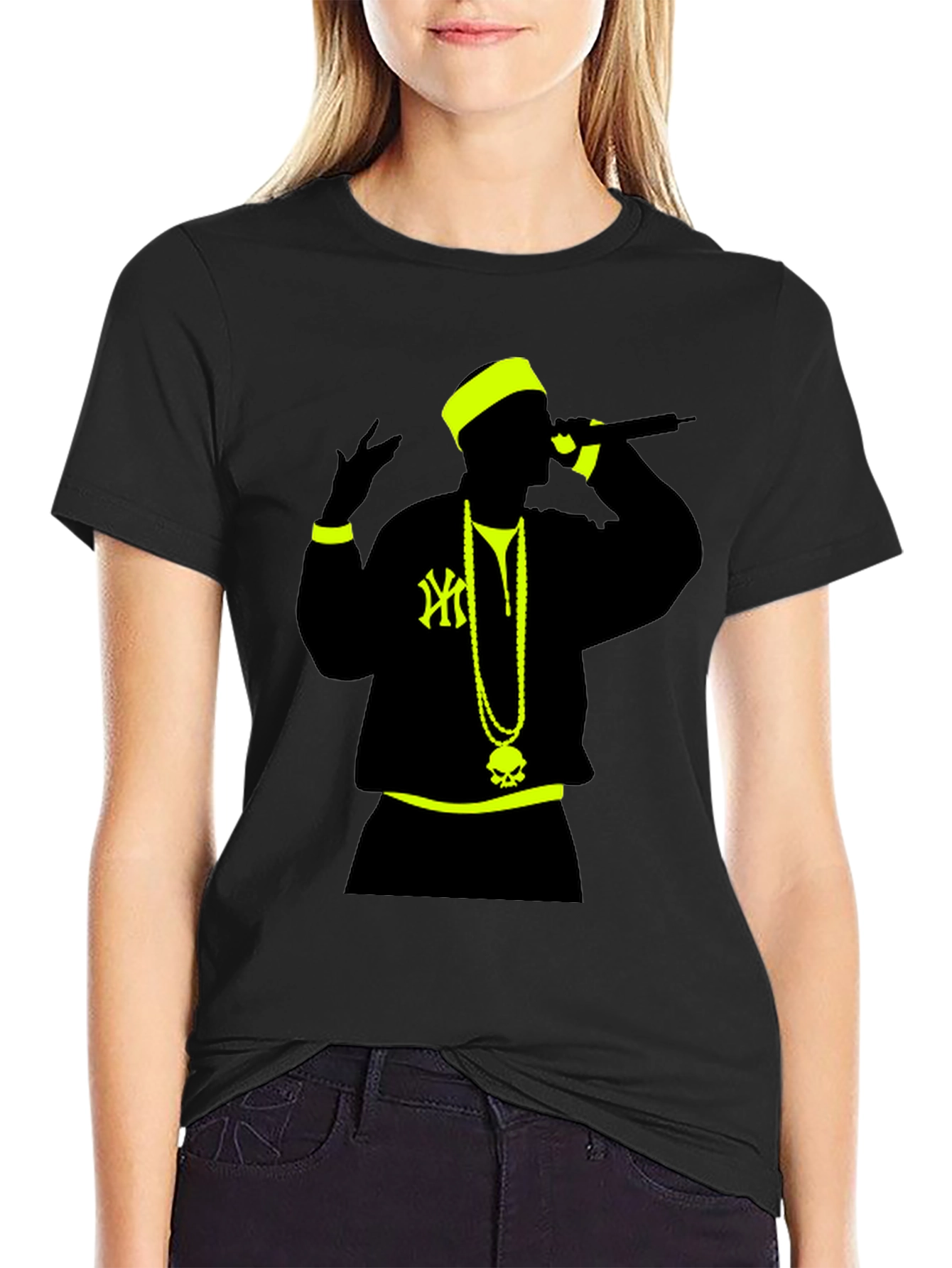 Hip Hop Icon Graphic Tee - Black