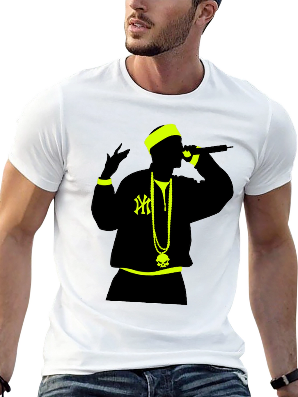 Hip Hop Icon Graphic Tee - Black