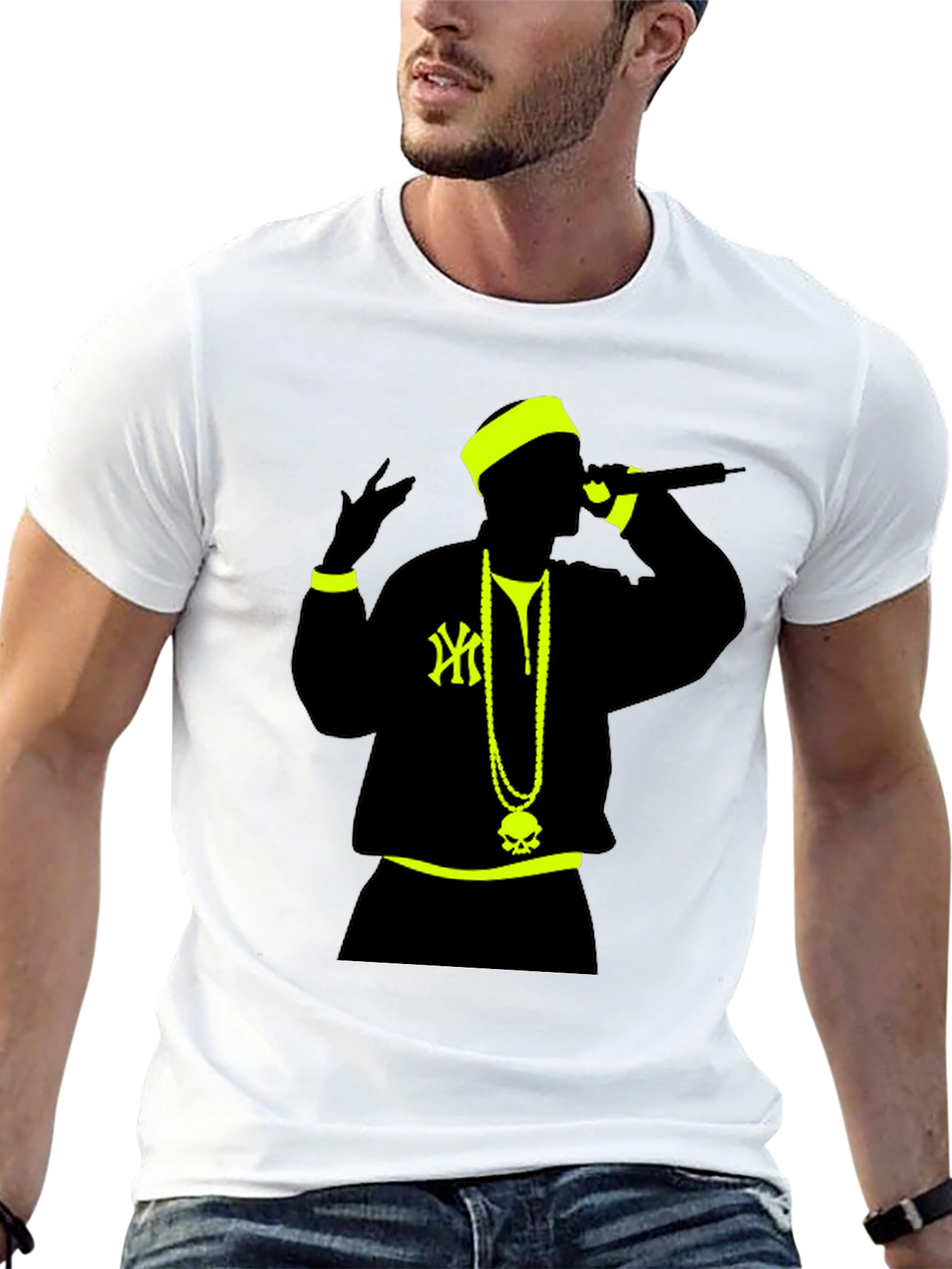 Hip Hop Icon Graphic Tee - Black