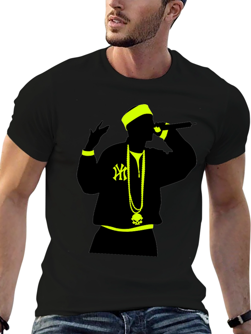 Hip Hop Icon Graphic Tee - Black