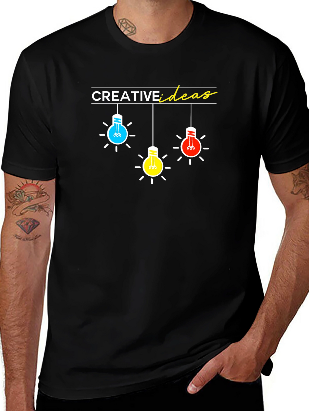 Creative Ideas Graphic Black T-Shirt