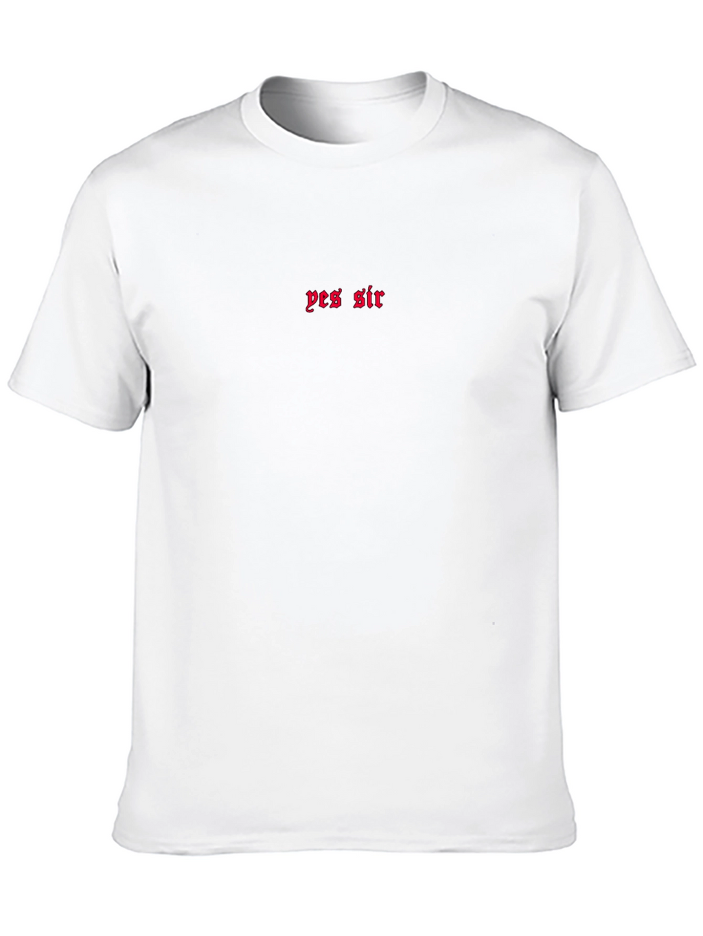 Yes Sir Crewneck T-Shirt - Minimalist Style