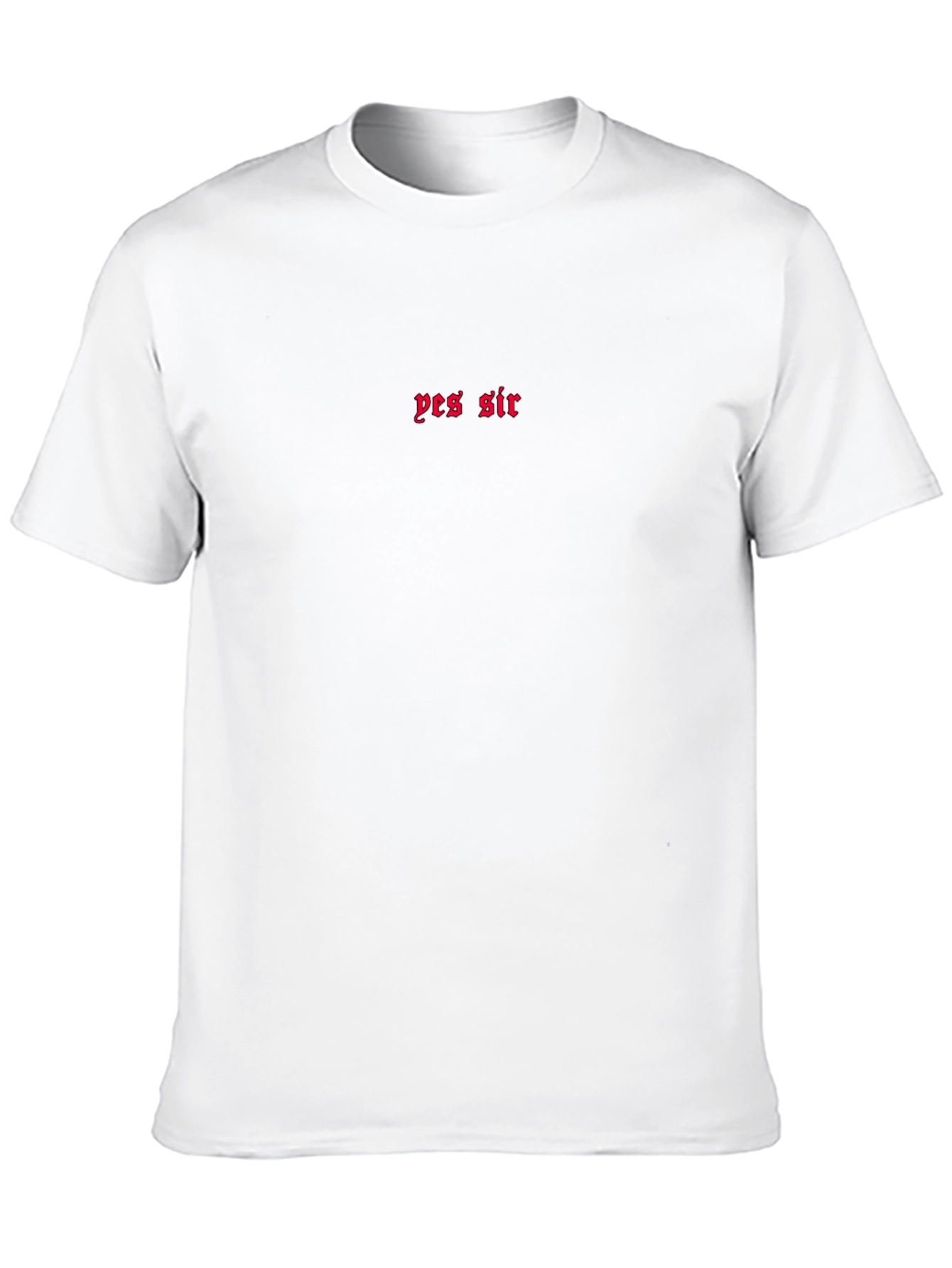 Yes Sir Crewneck T-Shirt - Minimalist Style