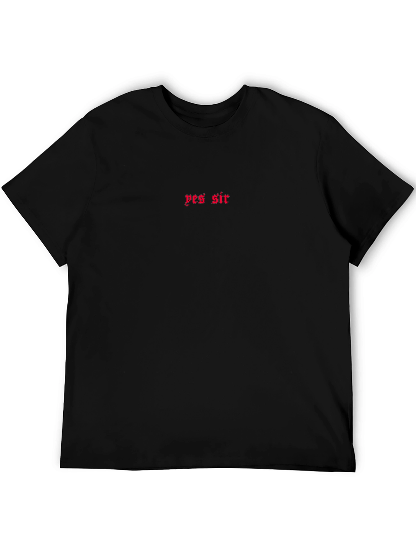 Yes Sir Crewneck T-Shirt - Minimalist Style
