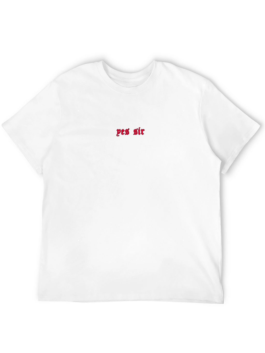 Yes Sir Crewneck T-Shirt - Minimalist Style