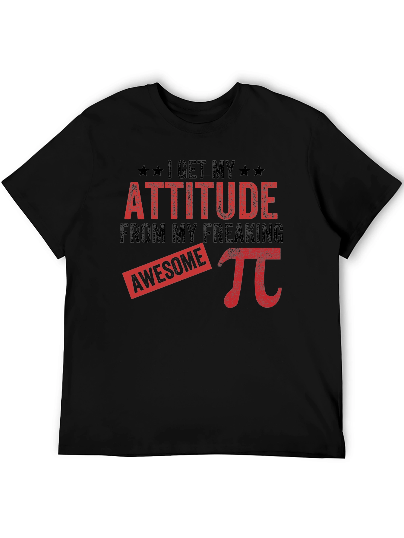 Awesome Pi Attitude Black T-Shirt