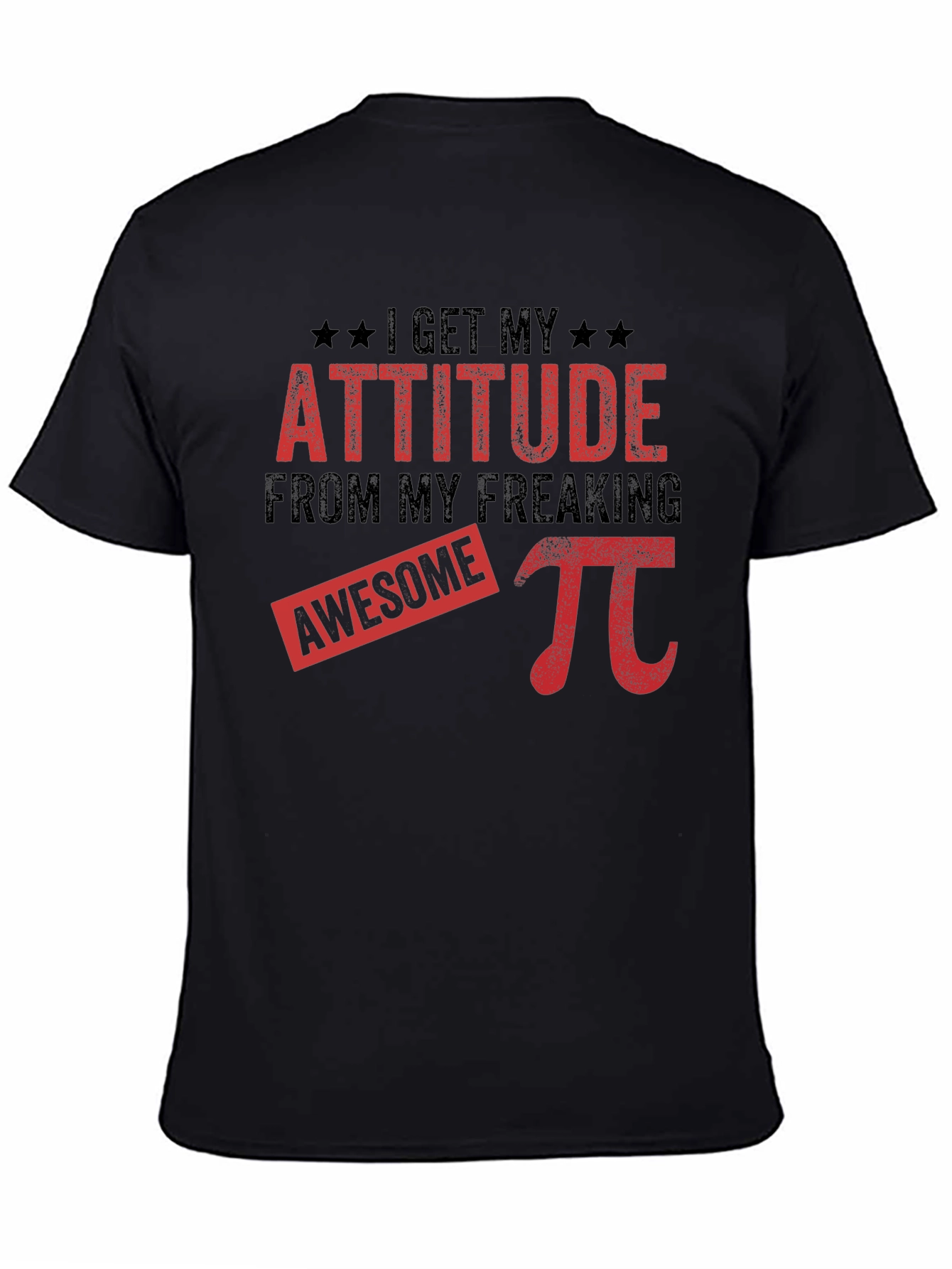 Awesome Pi Attitude Black T-Shirt