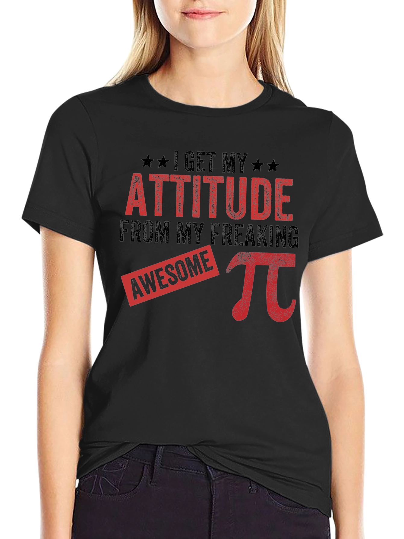 Awesome Pi Attitude Black T-Shirt