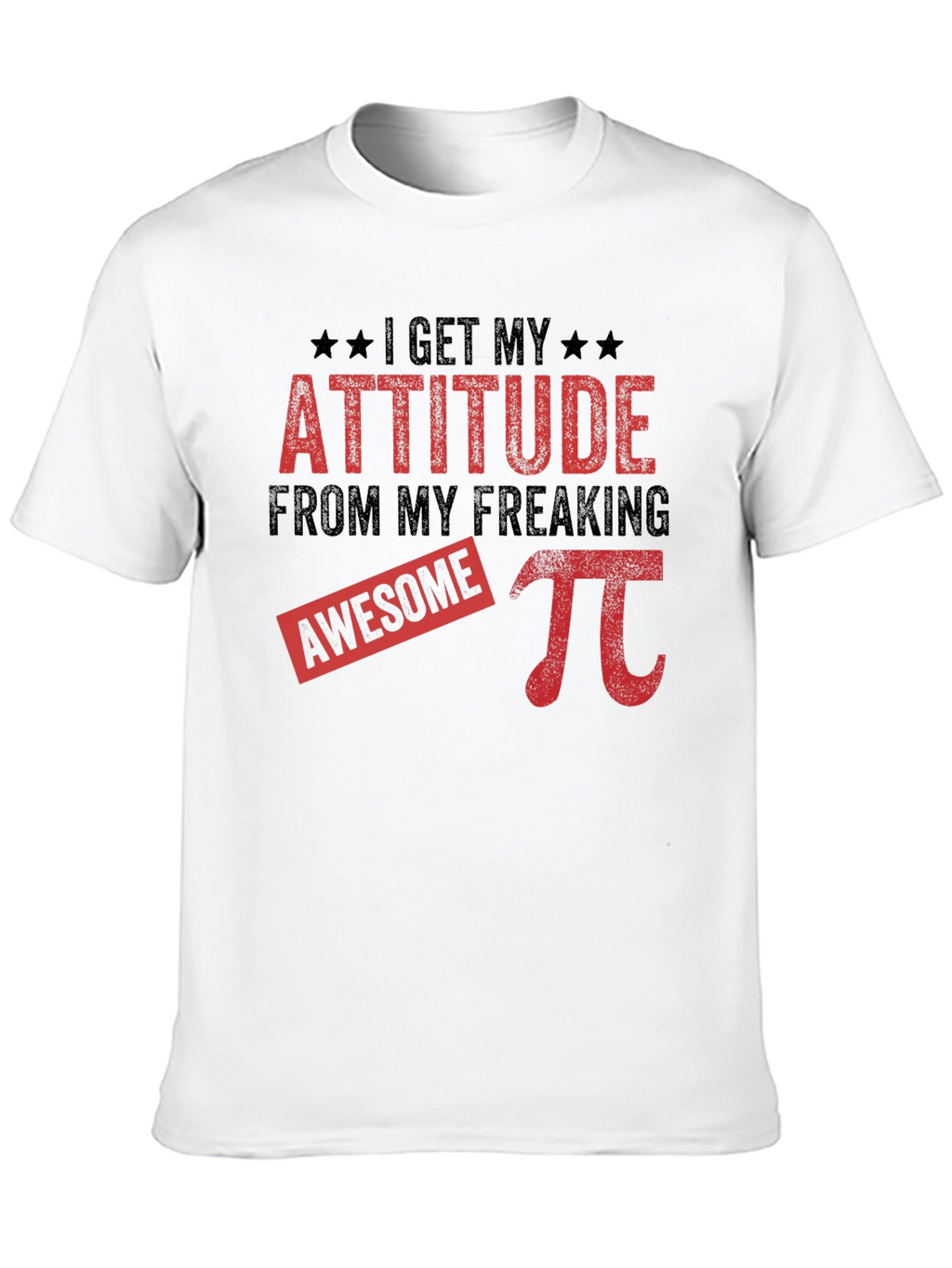 Awesome Pi Attitude Black T-Shirt