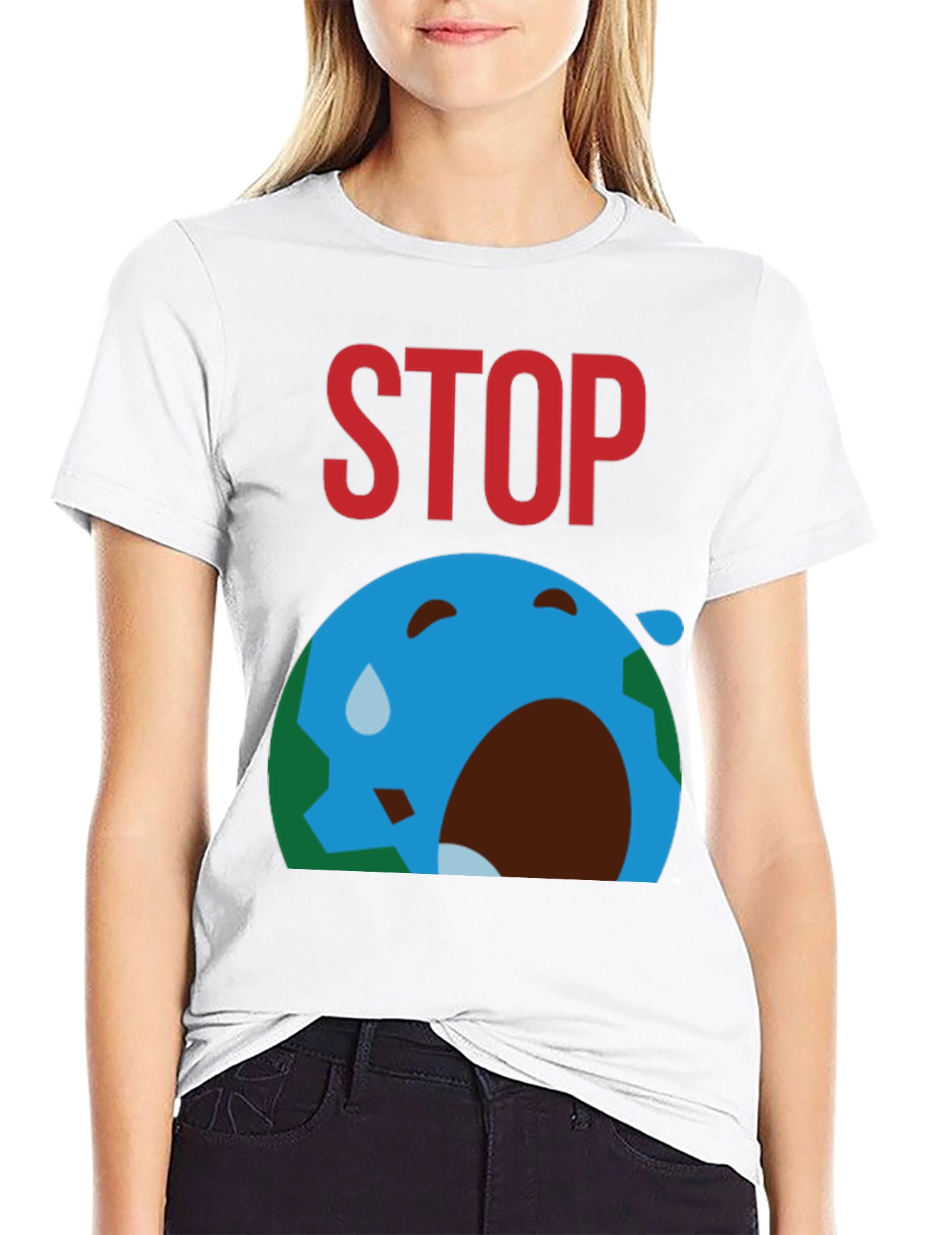 Stop Hurting Earth T-Shirt - Environmental Awareness Tee