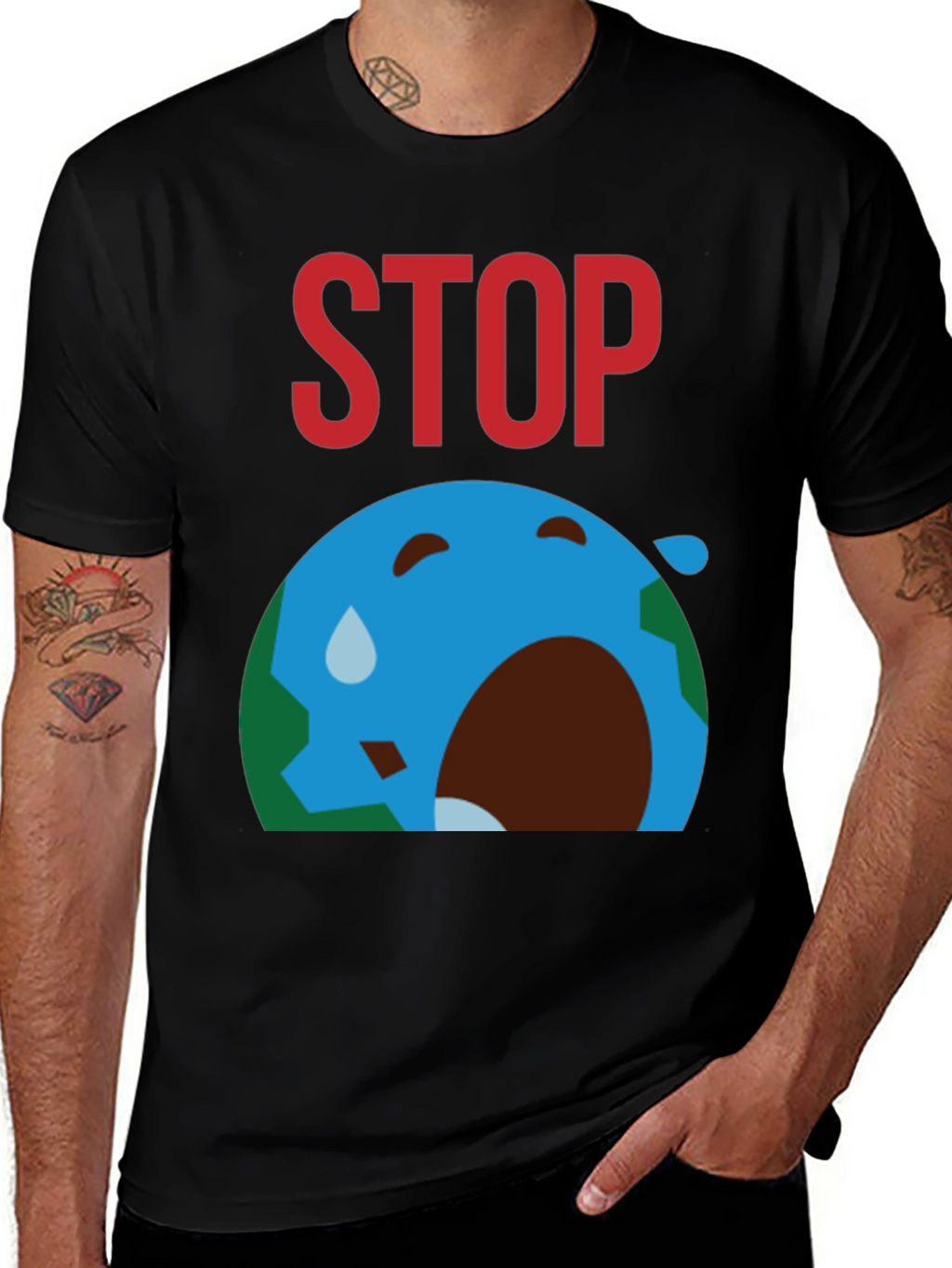 Stop Hurting Earth T-Shirt - Environmental Awareness Tee