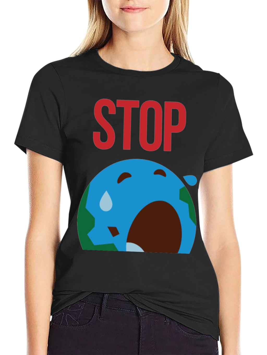 Stop Hurting Earth T-Shirt - Environmental Awareness Tee