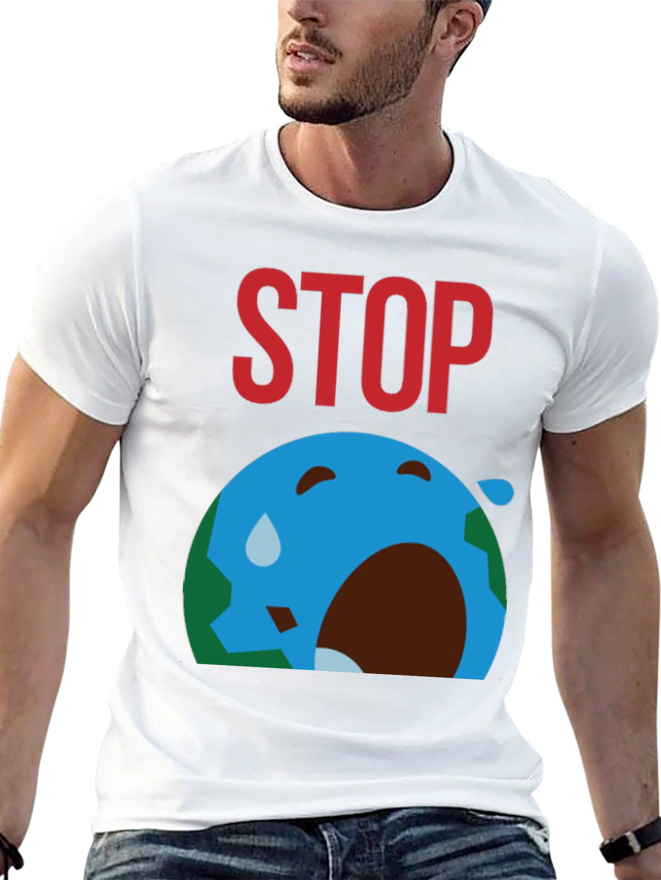 Stop Hurting Earth T-Shirt - Environmental Awareness Tee