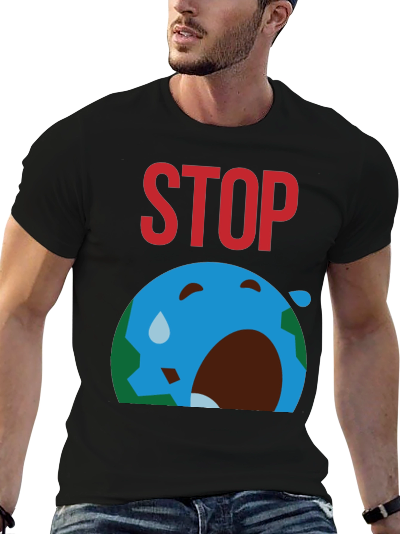Stop Hurting Earth T-Shirt - Environmental Awareness Tee