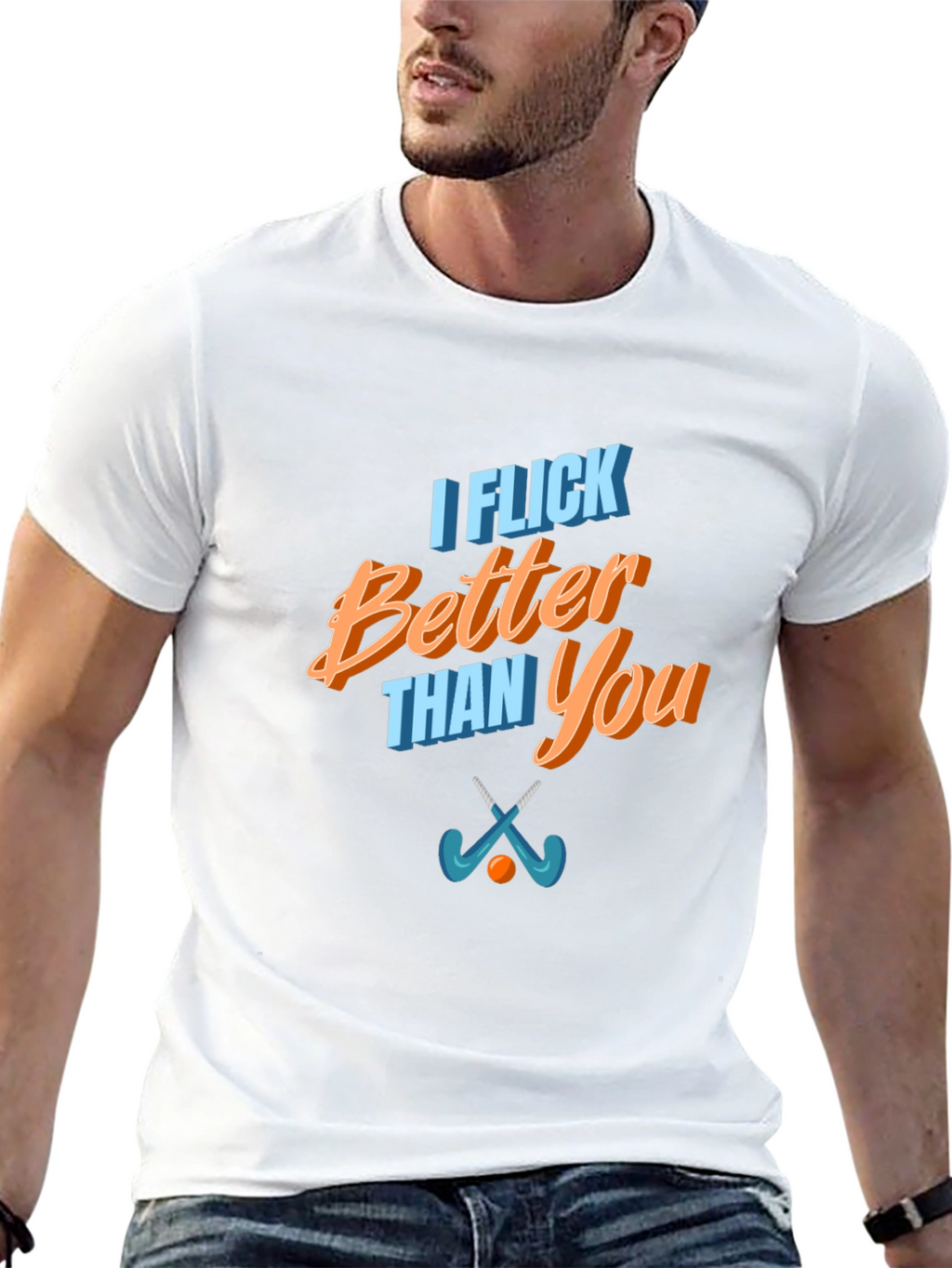 Funny I Flick Better Than You Hockey T-Shirt