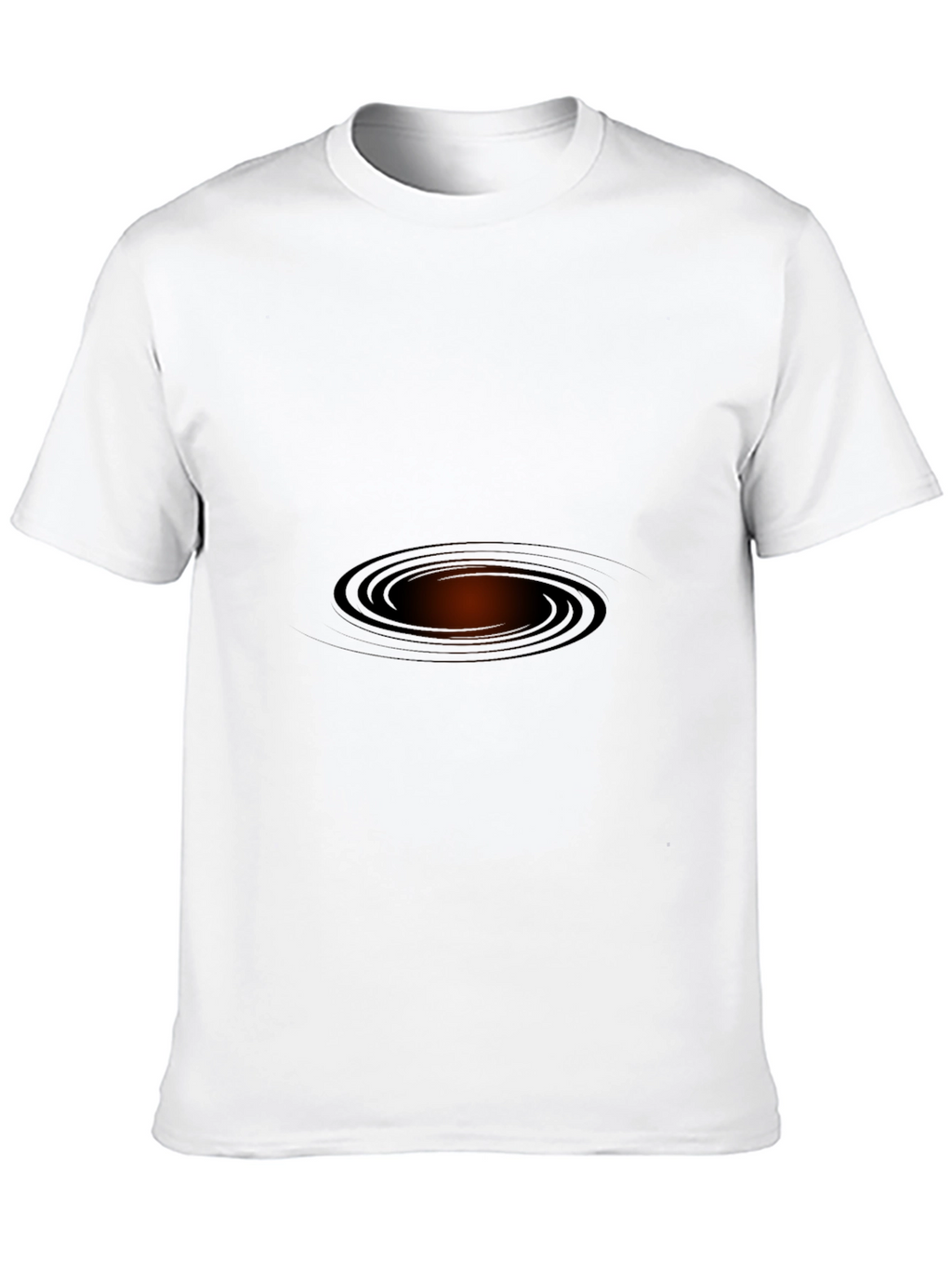 Black Tee with Abstract Portal Design