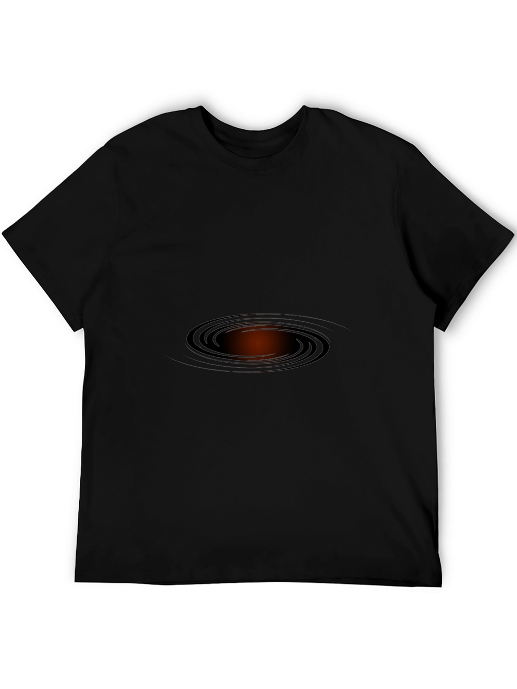 Black Tee with Abstract Portal Design