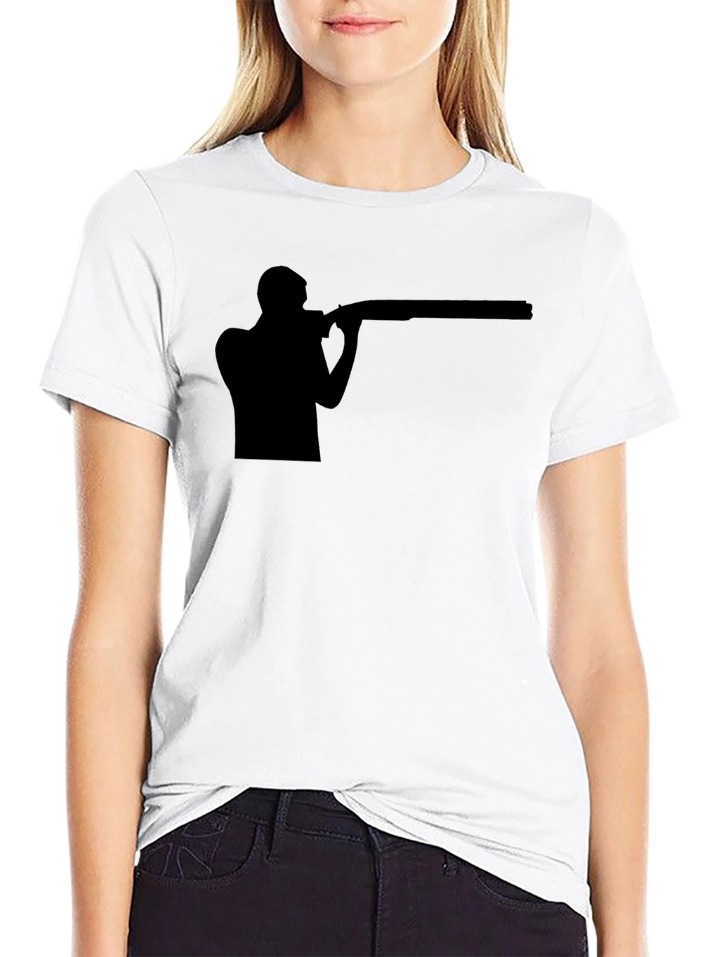 Shooting Silhouette Graphic Tee - Black