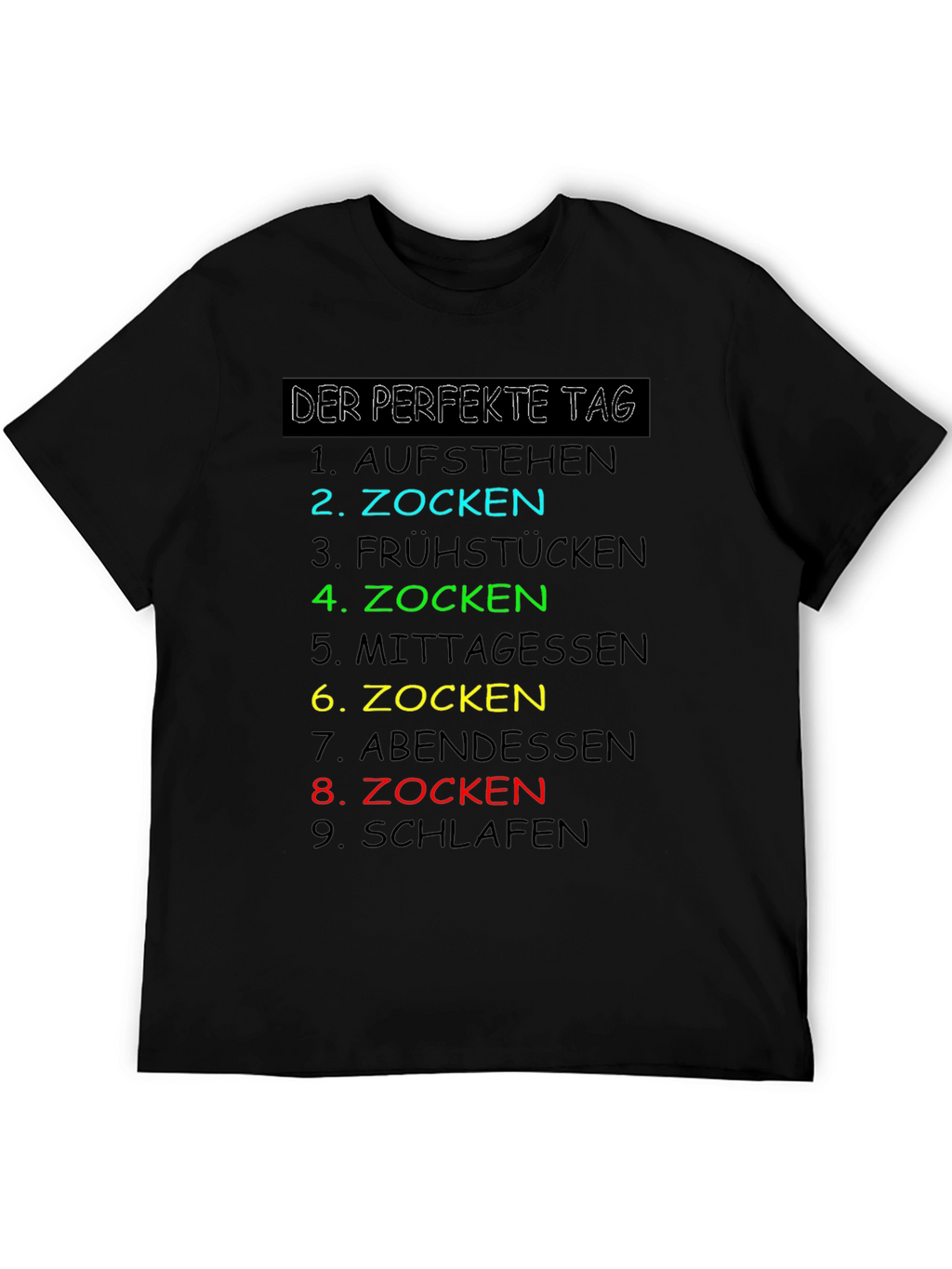 Gamers Perfect Day Black T-Shirt