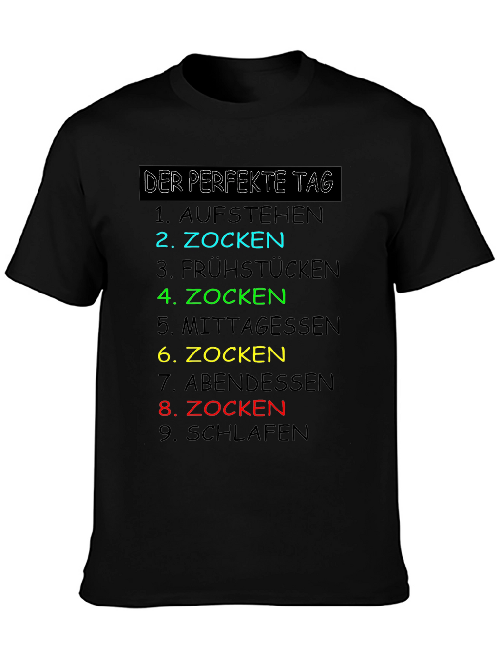 Gamers Perfect Day Black T-Shirt