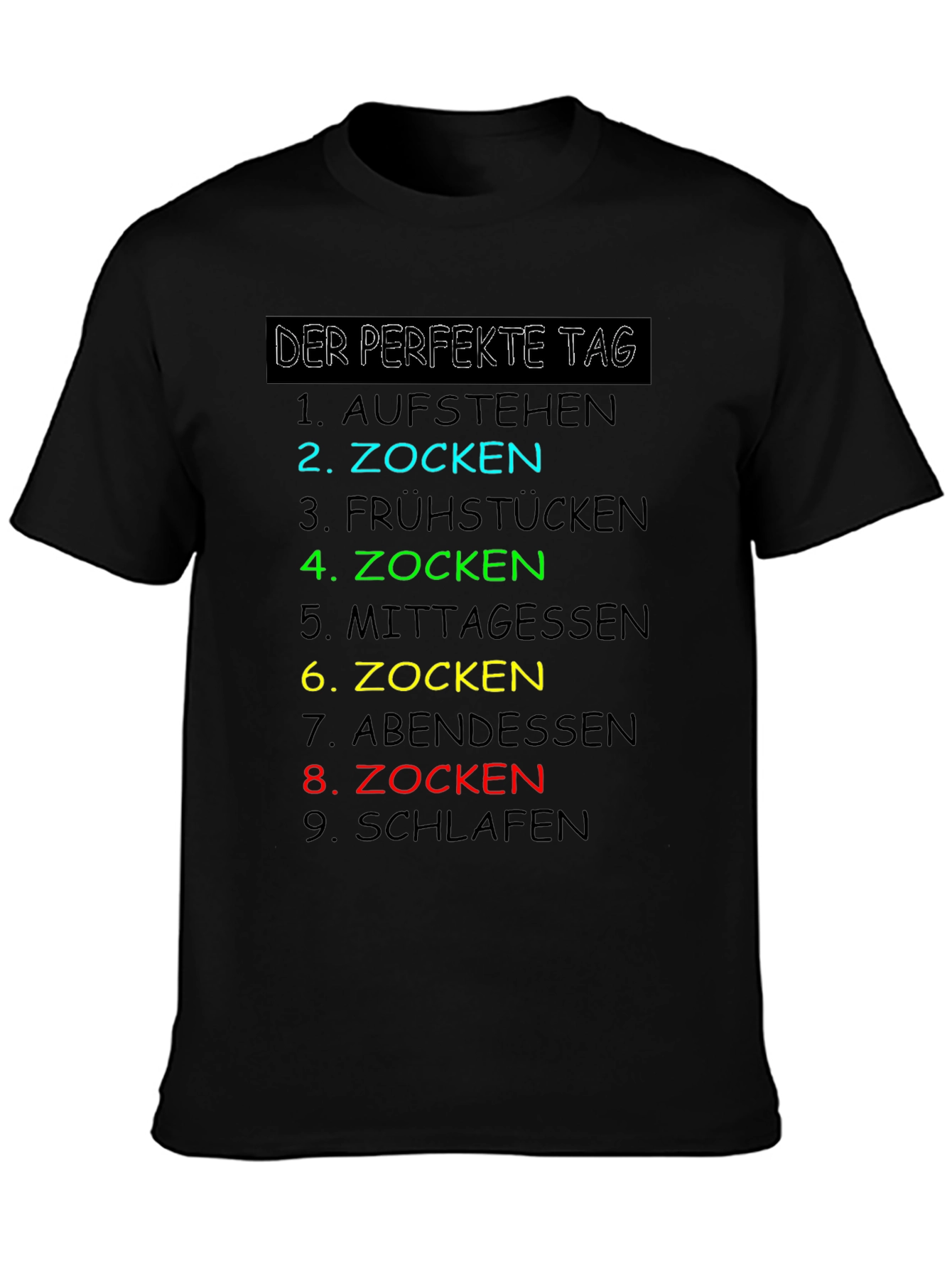 Gamers Perfect Day Black T-Shirt
