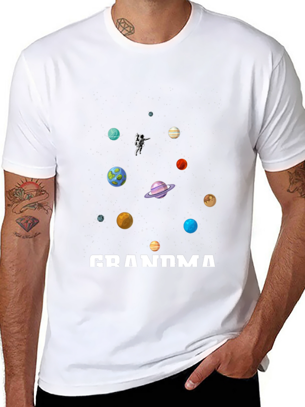Grandma Space Planets Astronaut T-Shirt
