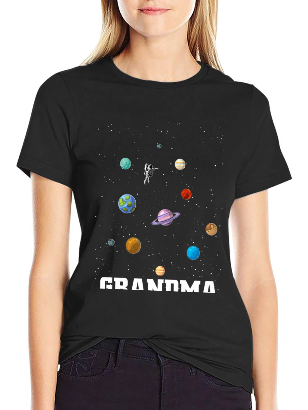 Grandma Space Planets Astronaut T-Shirt