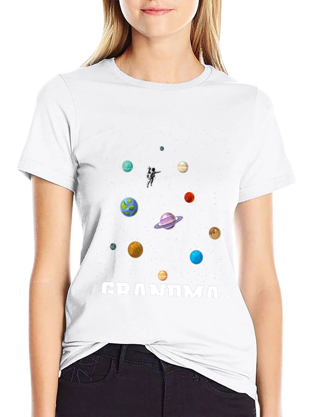Grandma Space Planets Astronaut T-Shirt