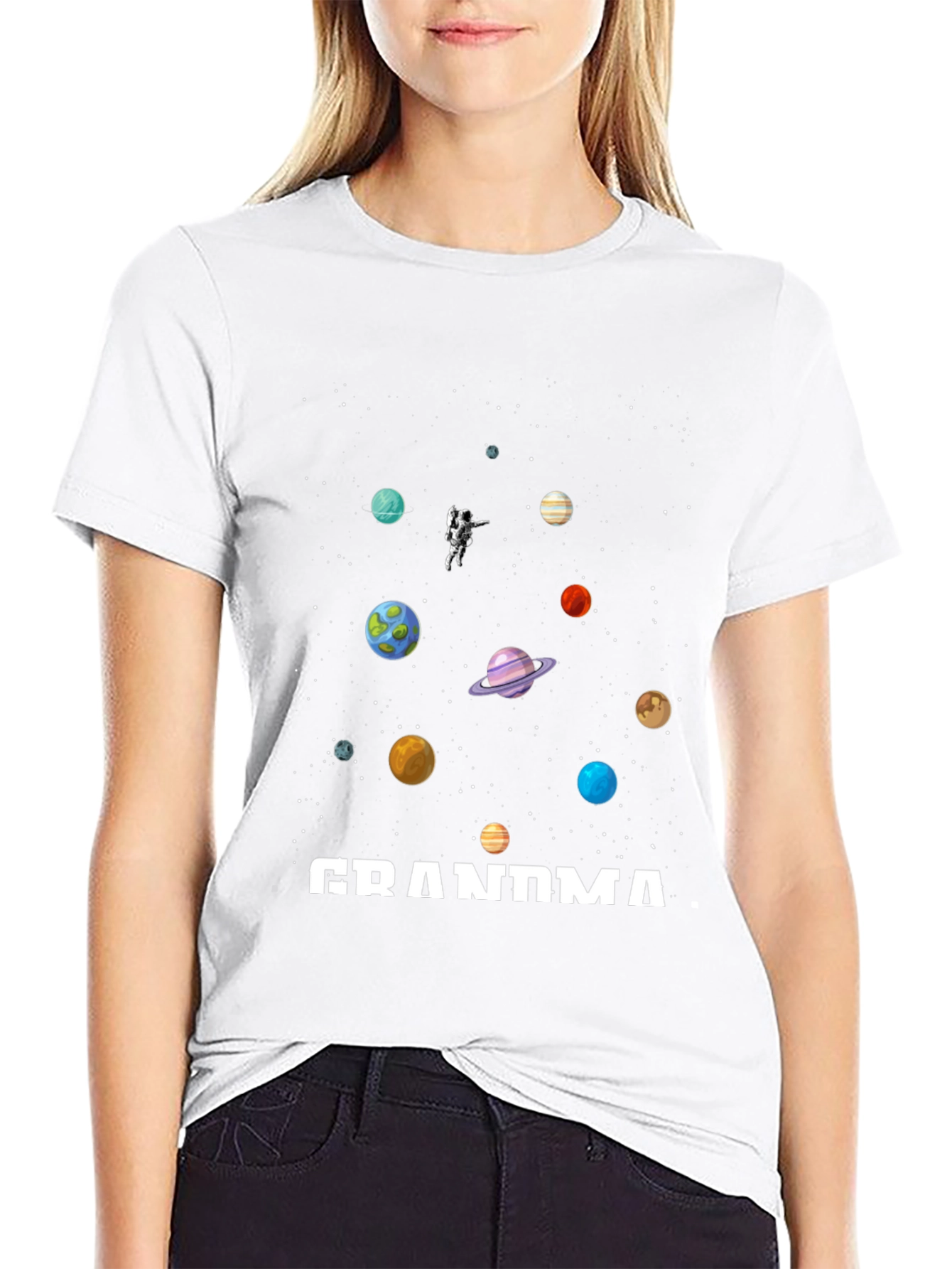 Grandma Space Planets Astronaut T-Shirt