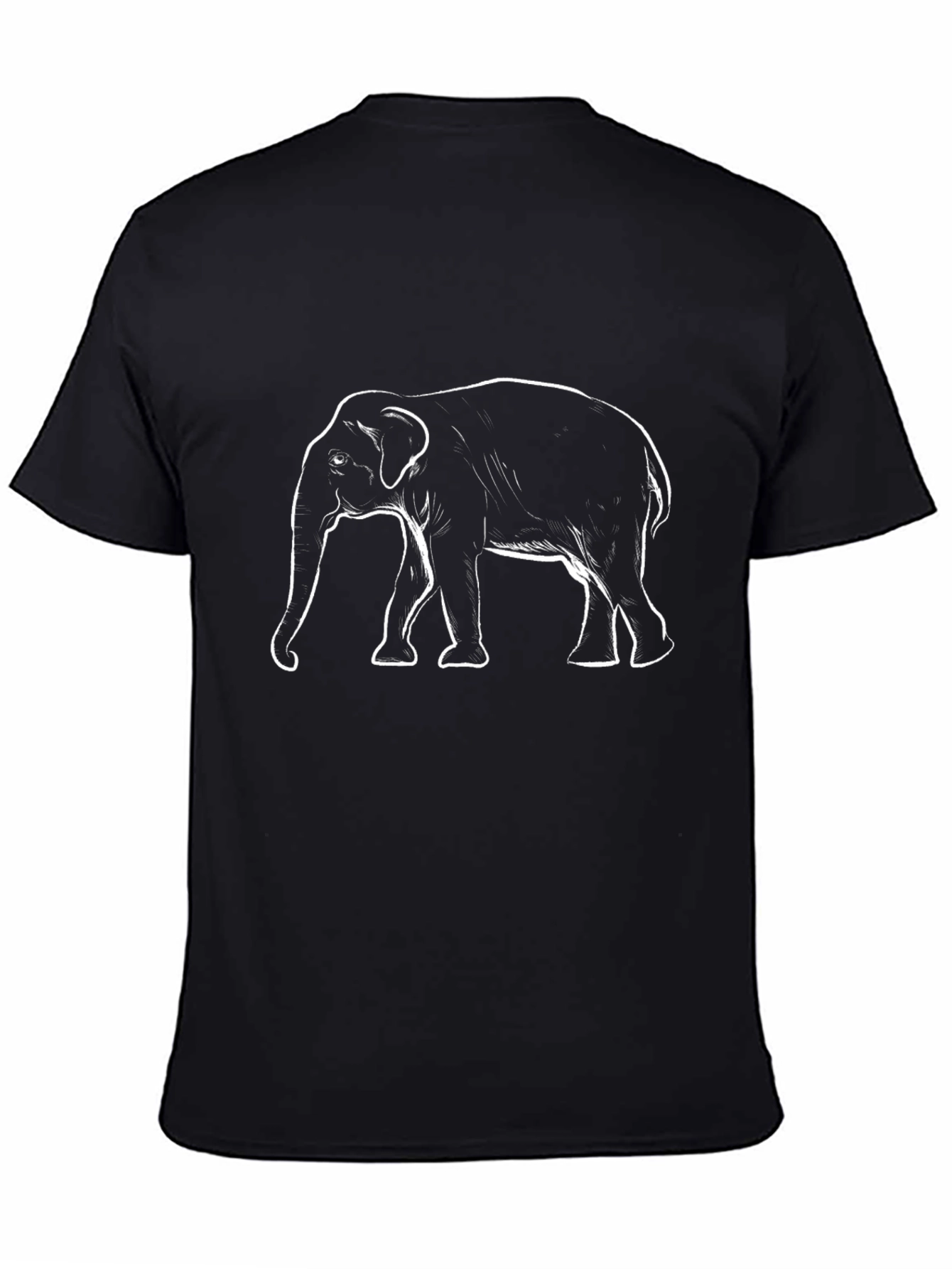 Elephant Graphic Tee - Stylish Mens Black T-Shirt