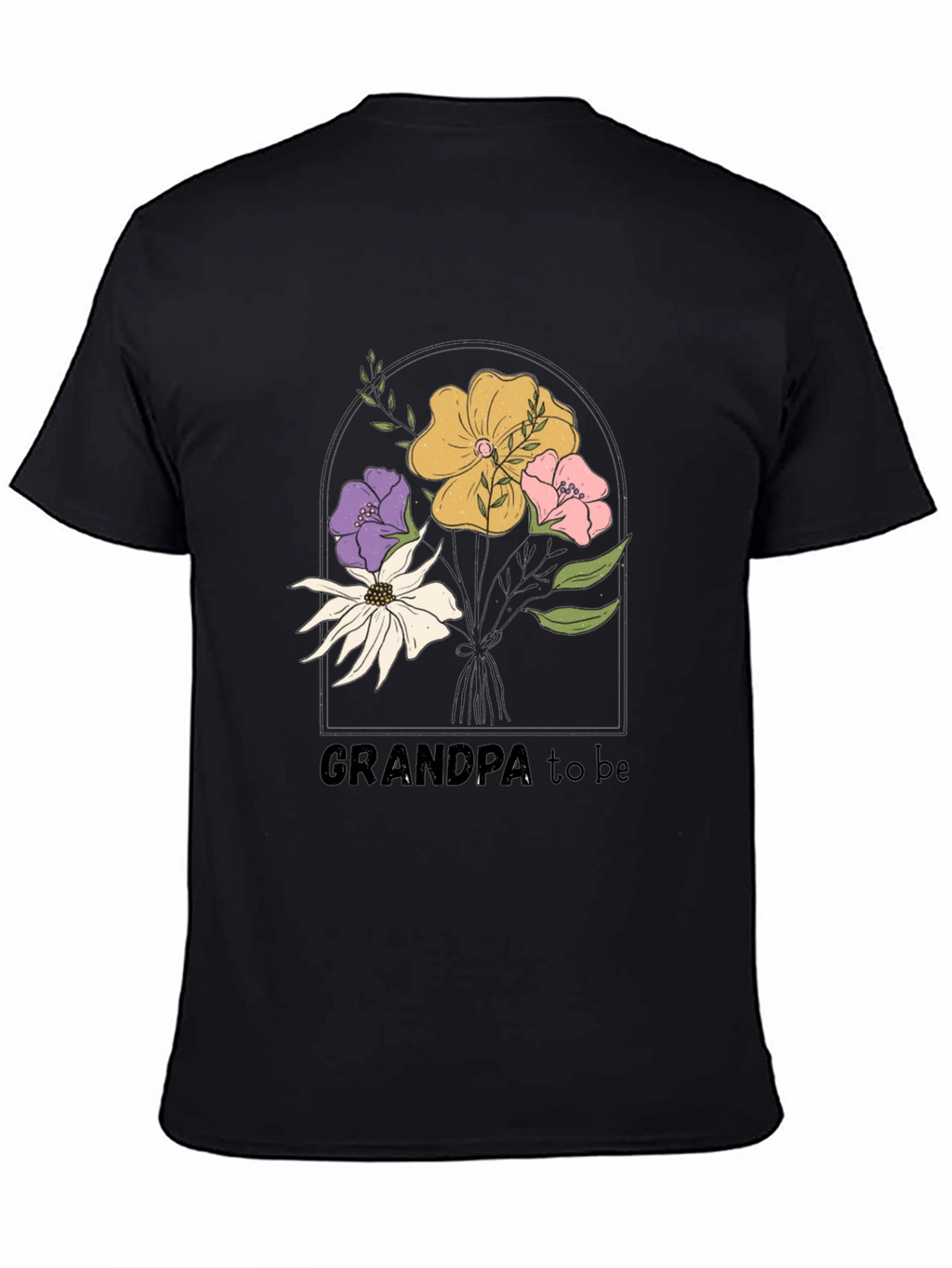 Grandpa To Be Floral Graphic Tee