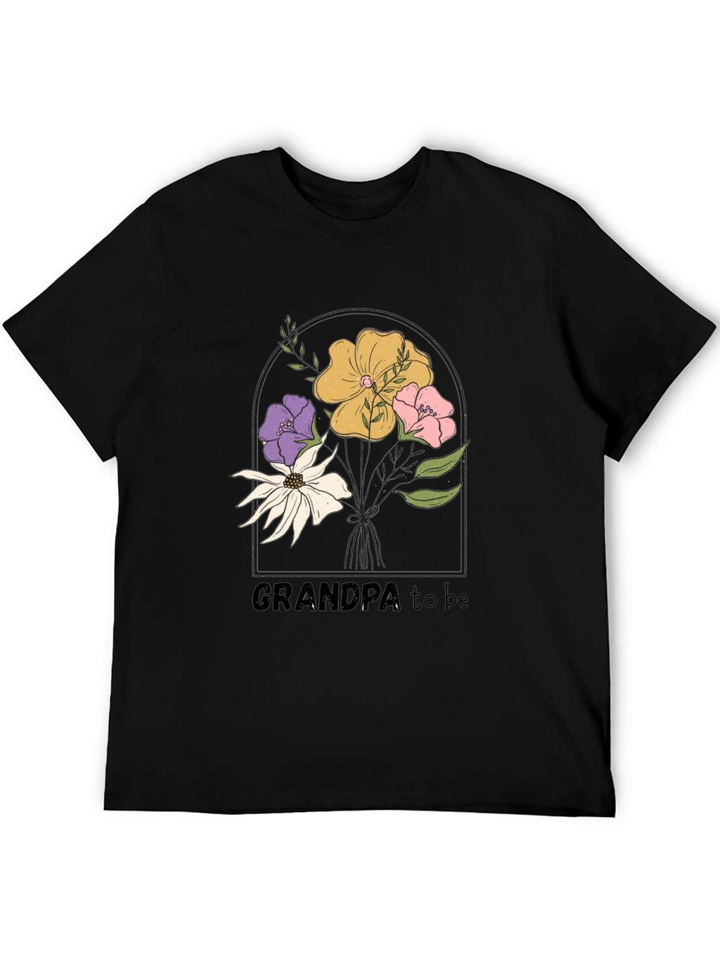 Grandpa To Be Floral Graphic Tee