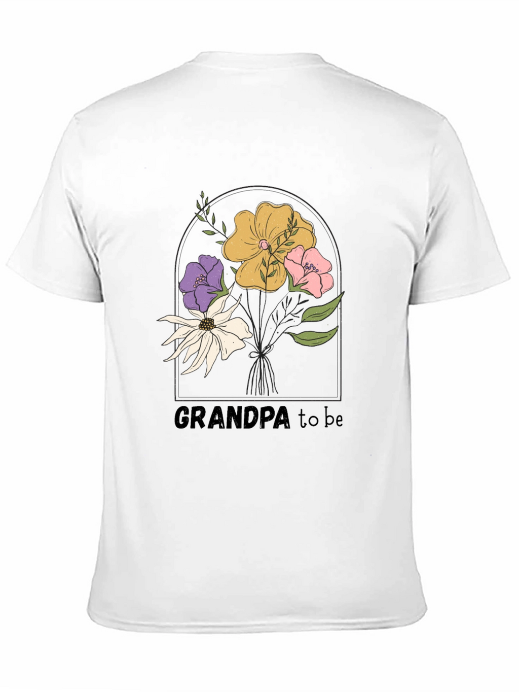 Grandpa To Be Floral Graphic Tee