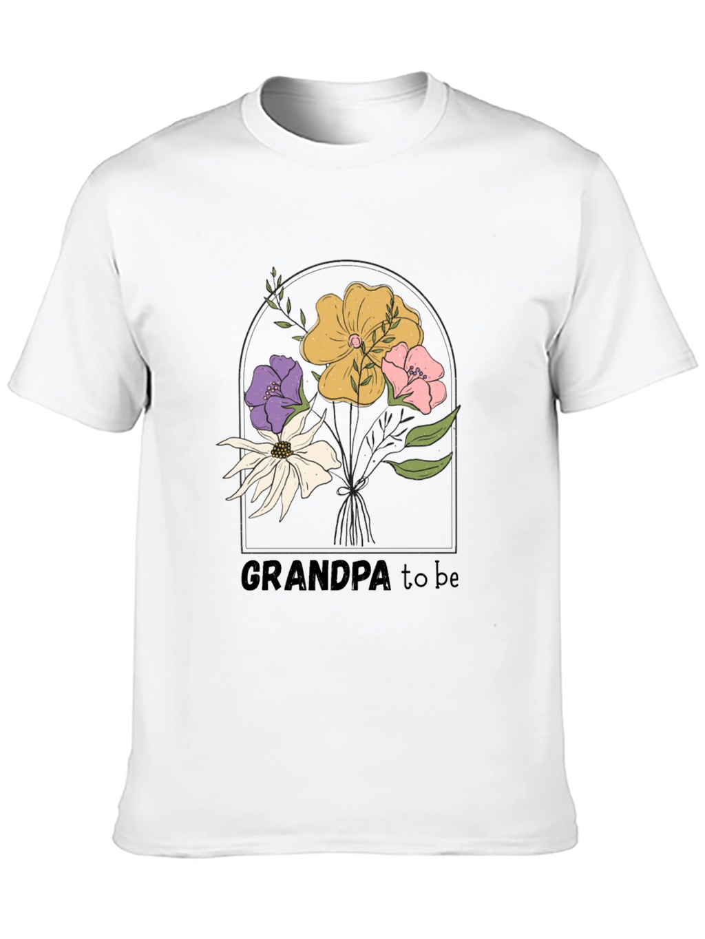 Grandpa To Be Floral Graphic Tee