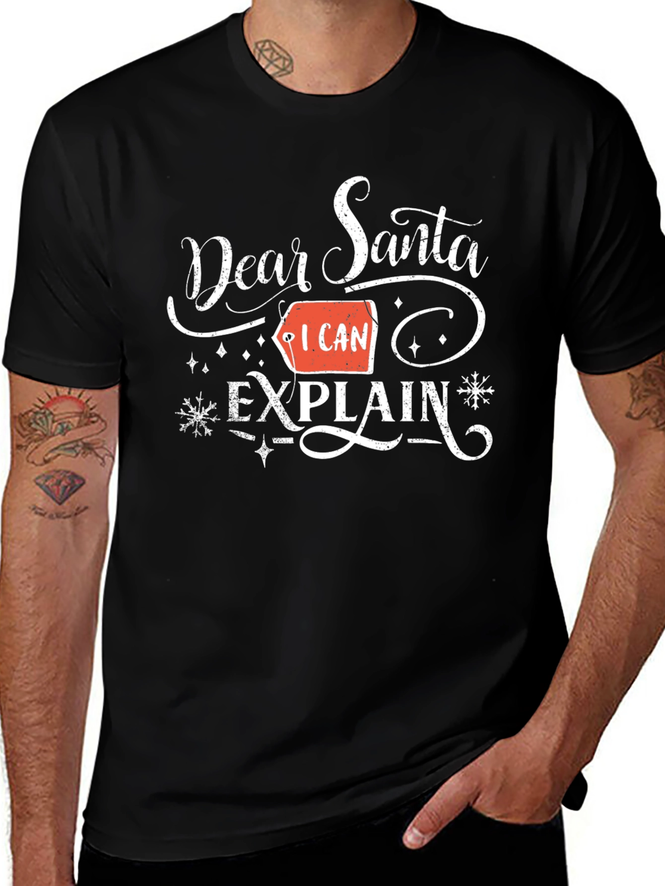 Dear Santa I Can Explain T-Shirt - Christmas Holiday Apparel