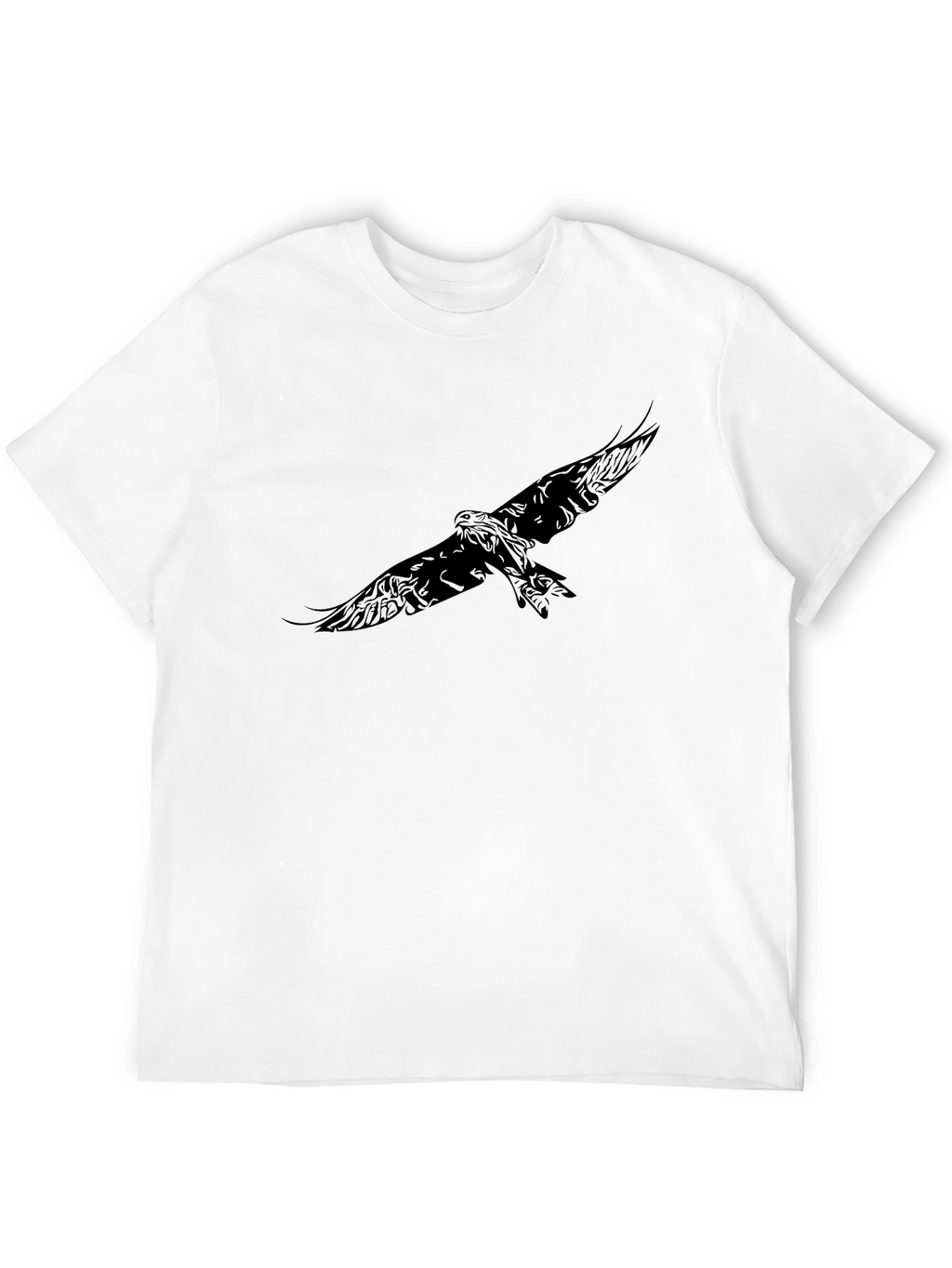 Mens Black Eagle Graphic T-Shirt