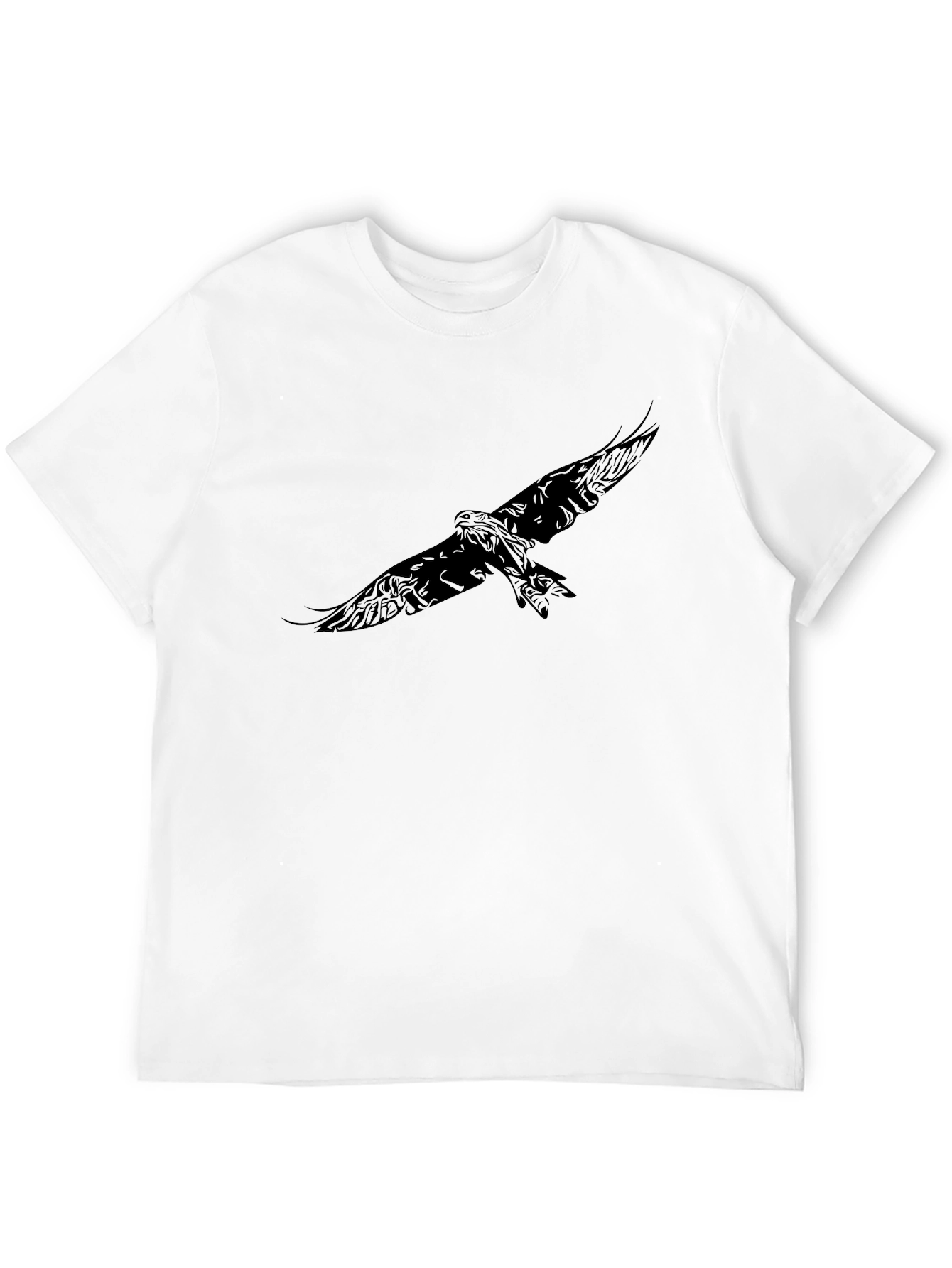 Mens Black Eagle Graphic T-Shirt