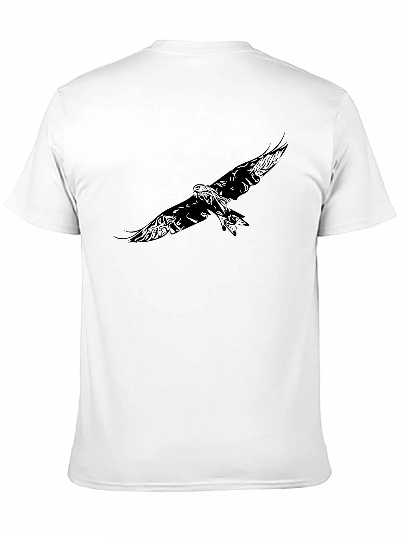 Mens Black Eagle Graphic T-Shirt