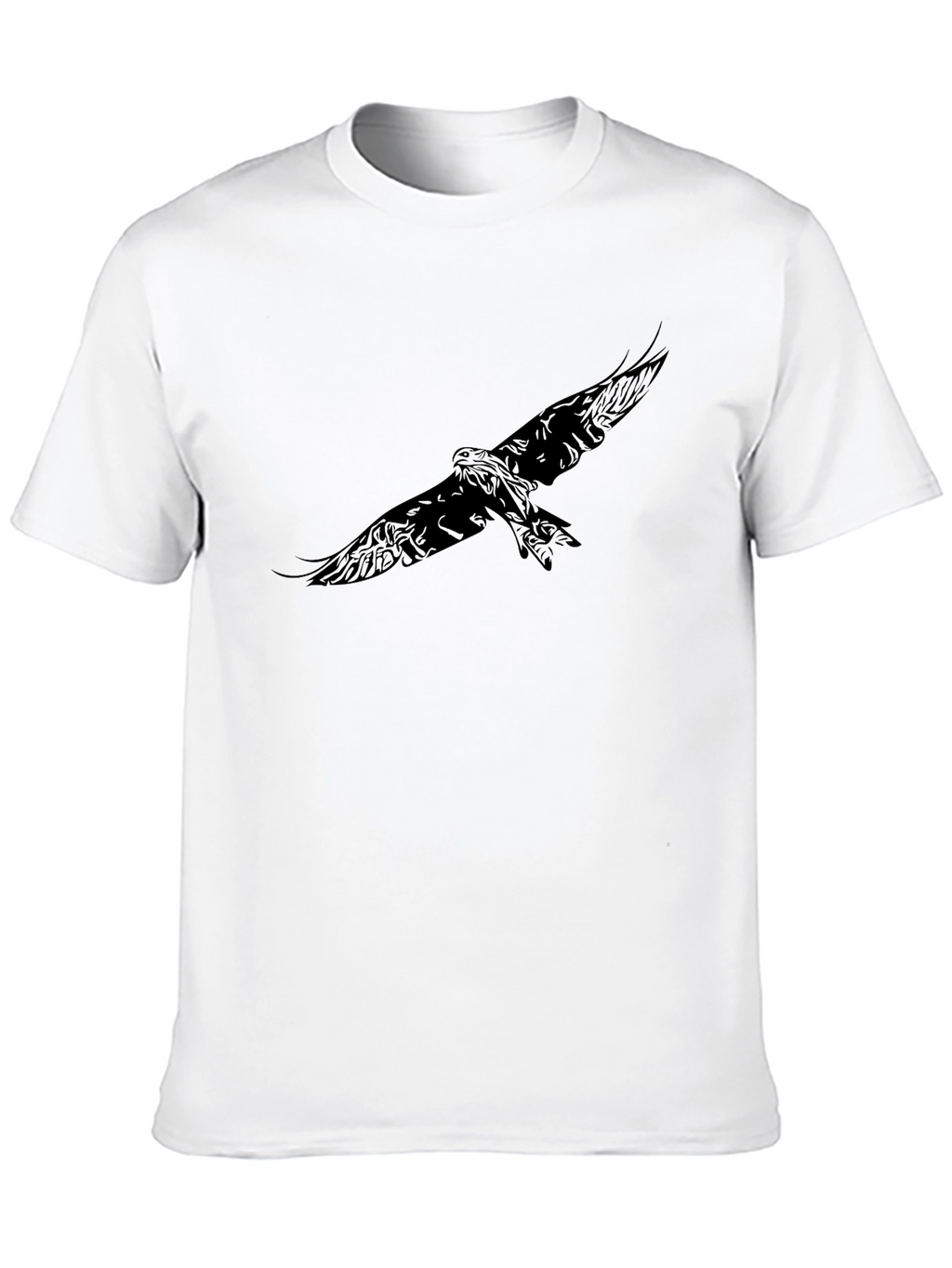 Mens Black Eagle Graphic T-Shirt
