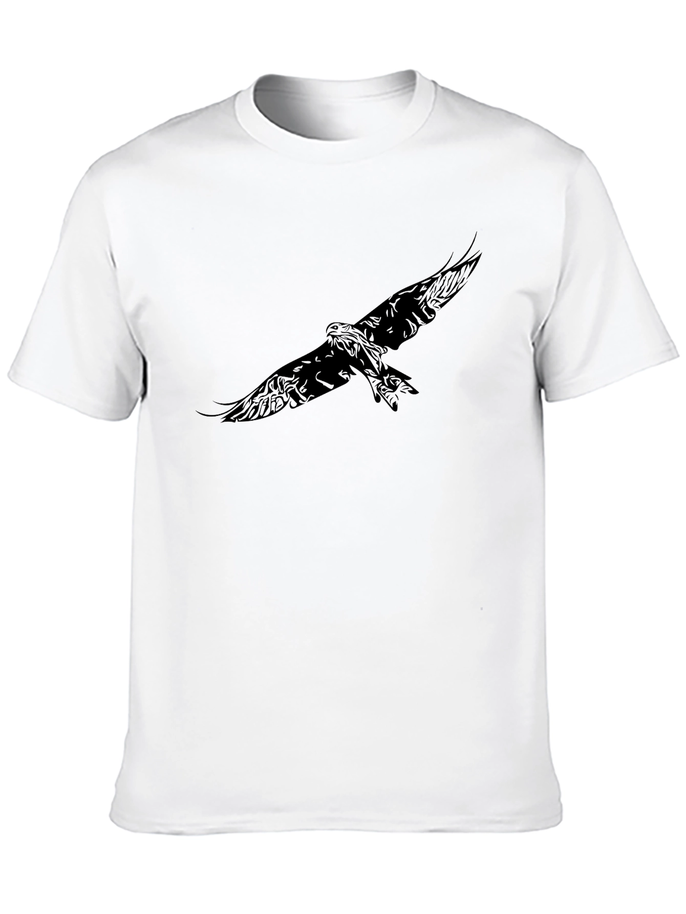 Mens Black Eagle Graphic T-Shirt